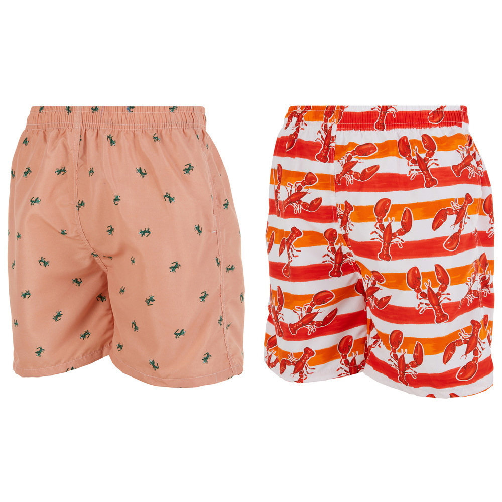 iBerryNY Men's Swim Shorts, Swimsuit Trunks, 2 Side Pockets, 2 Pairs